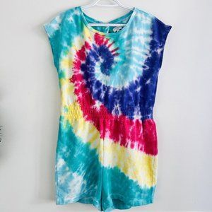 Colorful Tie-Dye Romper Jumpsuit
